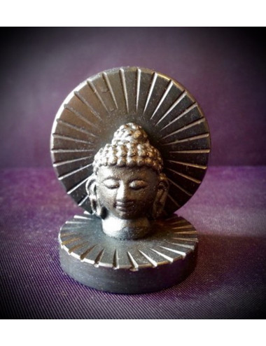 PORTE ENCENS TÊTE DE BOUDDHA EN MARBRE TEINTÉ NOIR