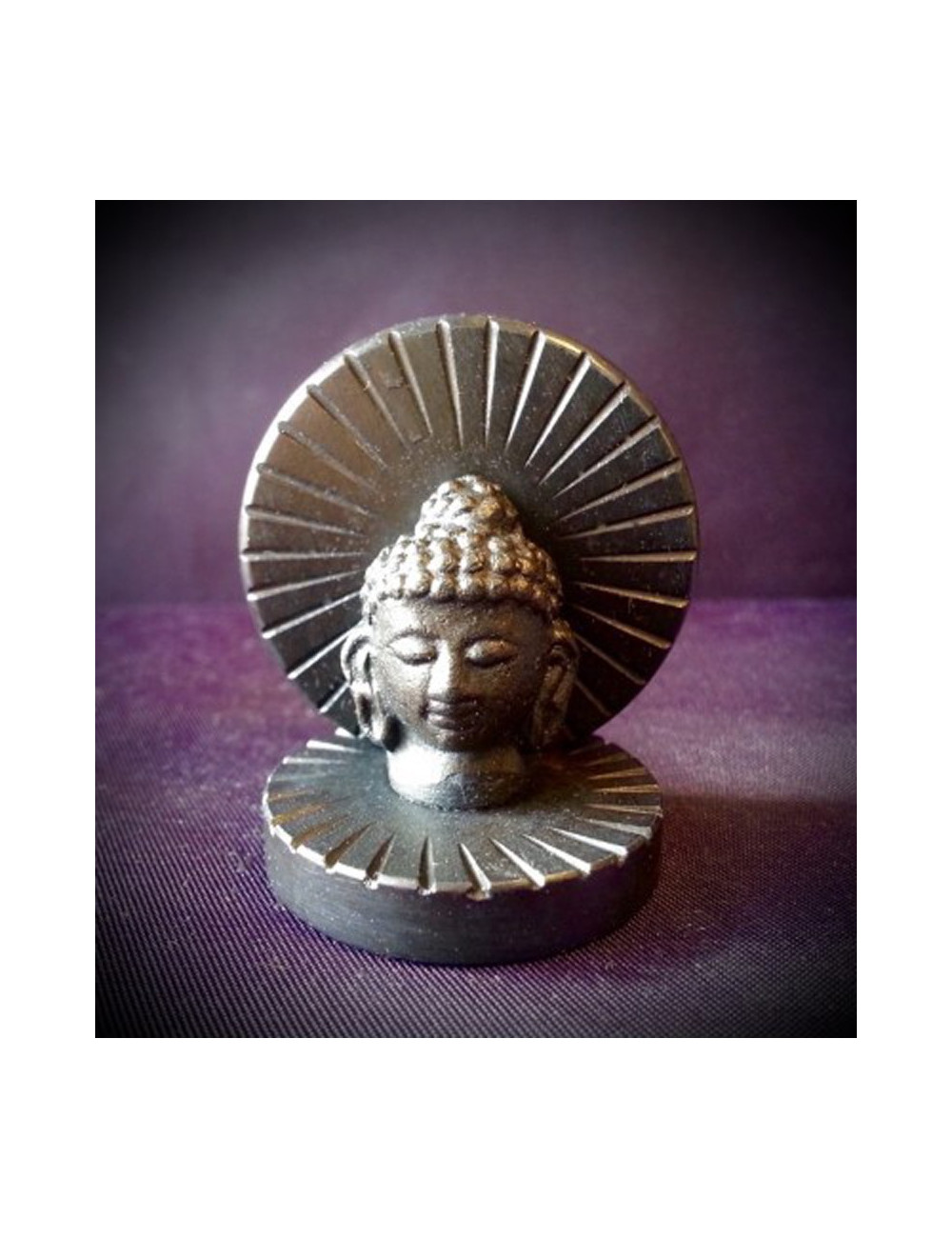 PORTE ENCENS TÊTE DE BOUDDHA EN MARBRE TEINTÉ NOIR