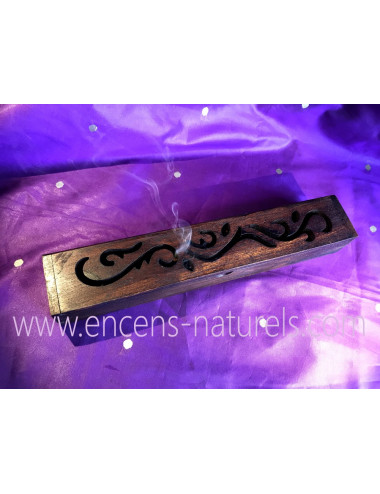 Porte encens en bois exotique Volute