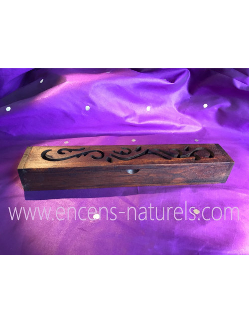 Porte encens en bois exotique Volute