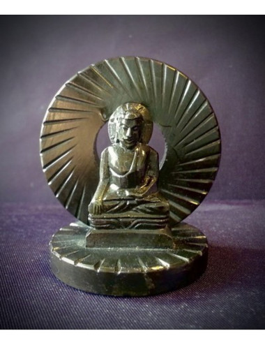 PORTE ENCENS BOUDDHA EN MARBRE TEINTÉ NOIR