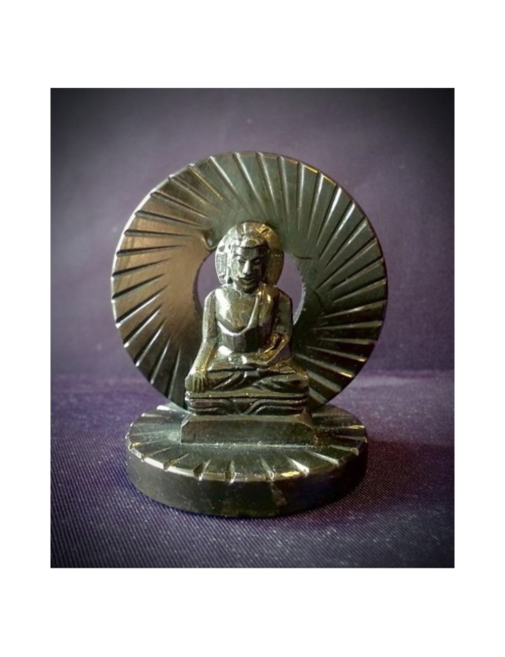 PORTE ENCENS BOUDDHA EN MARBRE TEINTÉ NOIR
